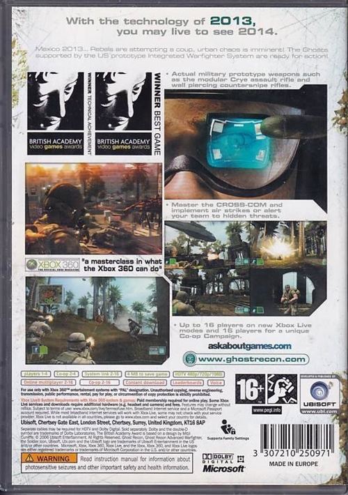 Tom Clancys Ghost Recon Advanced Warfighter Classics - XBOX 360 (B Grade) (Genbrug)